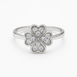 Zlatý prsten z bílého zlata se zirkony