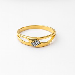 Zlatý prsten se zirkonem