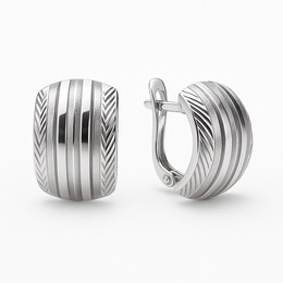 Zlaté náušnice z bílého zlata