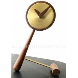 Designové stolní hodiny Nomon Small Puntero MPUNG Gold 26cm