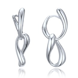 MINET Elegantní stříbrné náušnice