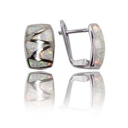 MOISS opálové stříbrné náušnice