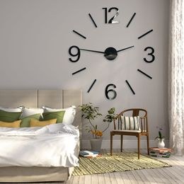 Flexistyle z54g - dubové nalepovací hodiny s průměrem 50-75 cm