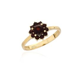MOISS prsten ze žlutého zlata GRANÁT