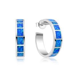 MOISS stříbrné náušnice OPÁL