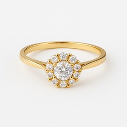 Zlatý prsten se zirkony