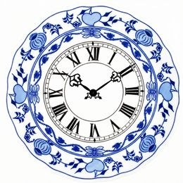 Hodiny 10344BK - originál český cibulák z Dubí s černými ručičkami