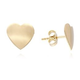 MOISS náušnice ze žlutého zlata SRDCE
