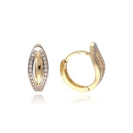 MOISS náušnice ze žlutého zlata BICOLOR