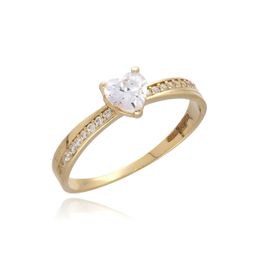 MOISS prsten ze žlutého zlata SRDCE