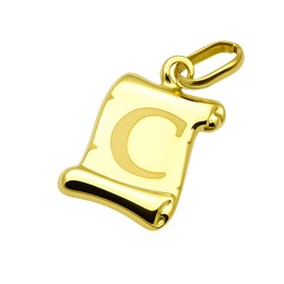 Zlatý přívěsek písmeno "C"