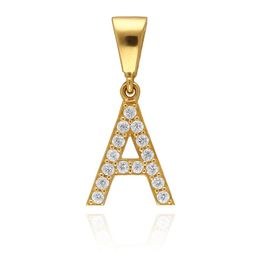 MOISS přívěsek ze žlutého zlata PÍSMENO A