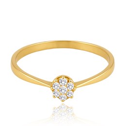MINET Luxusní zlatý prsten s bílými zirkony Au 585/1000 JMG0079WGR