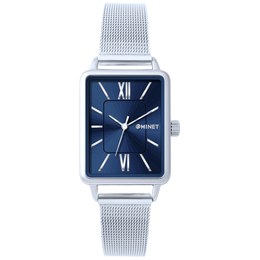 MINET Stříbrno-modré dámské hodinky SIENA MWL5412