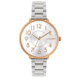 Růžovo-stříbrné dámské hodinky MINET PRAGUE Rose & Silver MWL5132