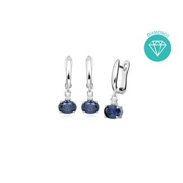 Náušnice JVD stříbrné