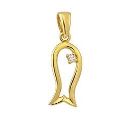 Zlatý 585/1000 přívěsek se zirkonem 3814