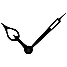 Hodinový strojek řízený signálem s tichým chodem včetně ručiček HRC200