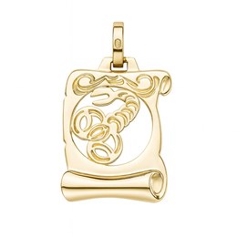 Stříbrný zlacený přívěs zvěrokruh Štír pergamen