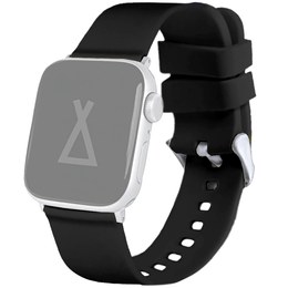 LAVVU Černý silikonový řemínek na hodinky pro APPLE WATCH 38-40 mm