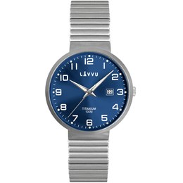 LAVVU LWM0221 Titanové pružné hodinky s vodotěsností LUNDEN Blue