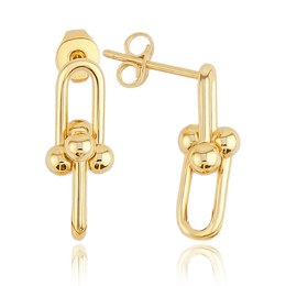 MINET Elegantní zlaté náušnice kuličky Au 585/1000 2,30g