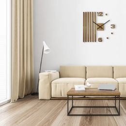Flexistyle z54g - dubové nalepovací hodiny s průměrem 50-75 cm