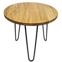 KUBRi 0501 - luxusní dubový konferneční stolek s kovovými nohami