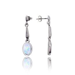 MOISS stříbrné náušnice OPÁL