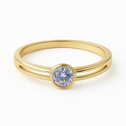 Zlatý prsten se zirkonem
