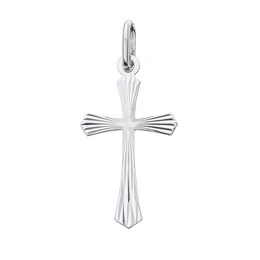 Zlatý 585/1000 přívěsek z bílého zlata křížek 2096