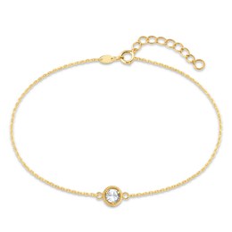 MINET Decentní zlatý náramek s bílým zirkonem Au 585/1000 0,75g