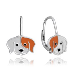 MINET X CLOCKODILE Stříbrné náušnice PEJSCI