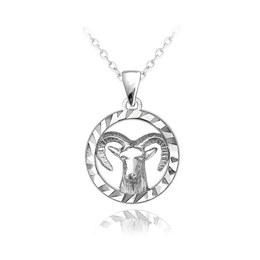 MINET Stříbrný náhrdelník Zodiac znamení KOZOROH