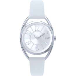 MINET Stříbrné dámské hodinky s čísly ICON SILVER MWL5231