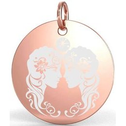 Přívěsek stříbro rose gold znamení blíženci 15 mm