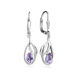 MOISS stříbrné náušnice AMETYST