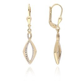 MOISS náušnice ze žlutého zlata BICOLOR