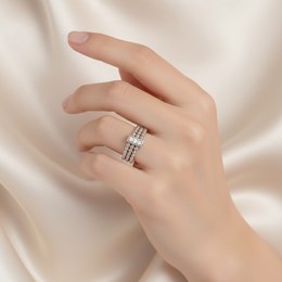 Zlatý 585/1000 prsten z bílého zlata s brilianty 386.1835 0,09ct