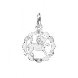 Stříbrný přívěs zvěrokruh Lev kroužek - kytička