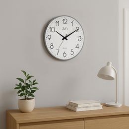 Rádiem řízené nástěnné hodiny JVD RH692.1 s nočním osvětlením