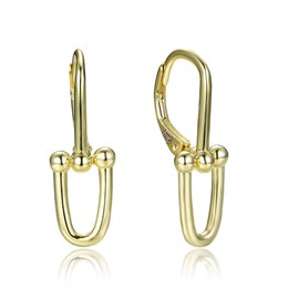 MINET Moderní pozlacené stříbrné náušnice