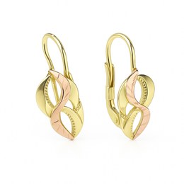 Zlaté náušnice vícebarvené