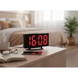 Designové LED hodiny s budíkem Karlsson KA5655BK 8cm