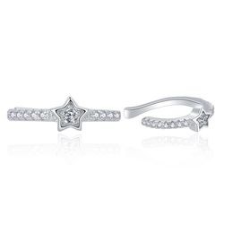 MOISS stříbrné záušnice HVĚZDA