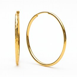 Zlaté 585/1000 náušnice broušené kruhy