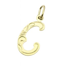 Zlatý přívěsek písmeno C