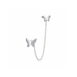 MOISS stříbrné náušnice MOTÝL