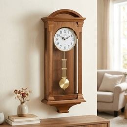 KUBRi 0300A - Kyvadlové hodiny české výroby z masivního dubu bez povrchové úpravy