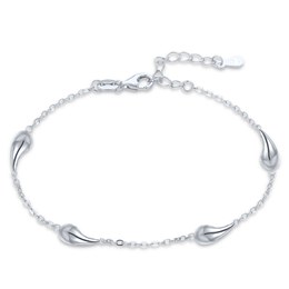 MINET Stříbrný náramek kapky